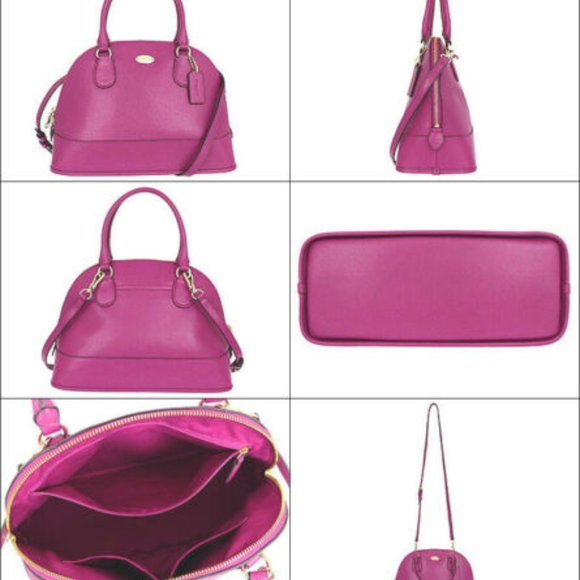 NWT Coach Cranberry Leather Satchel - Picture 2 of 2